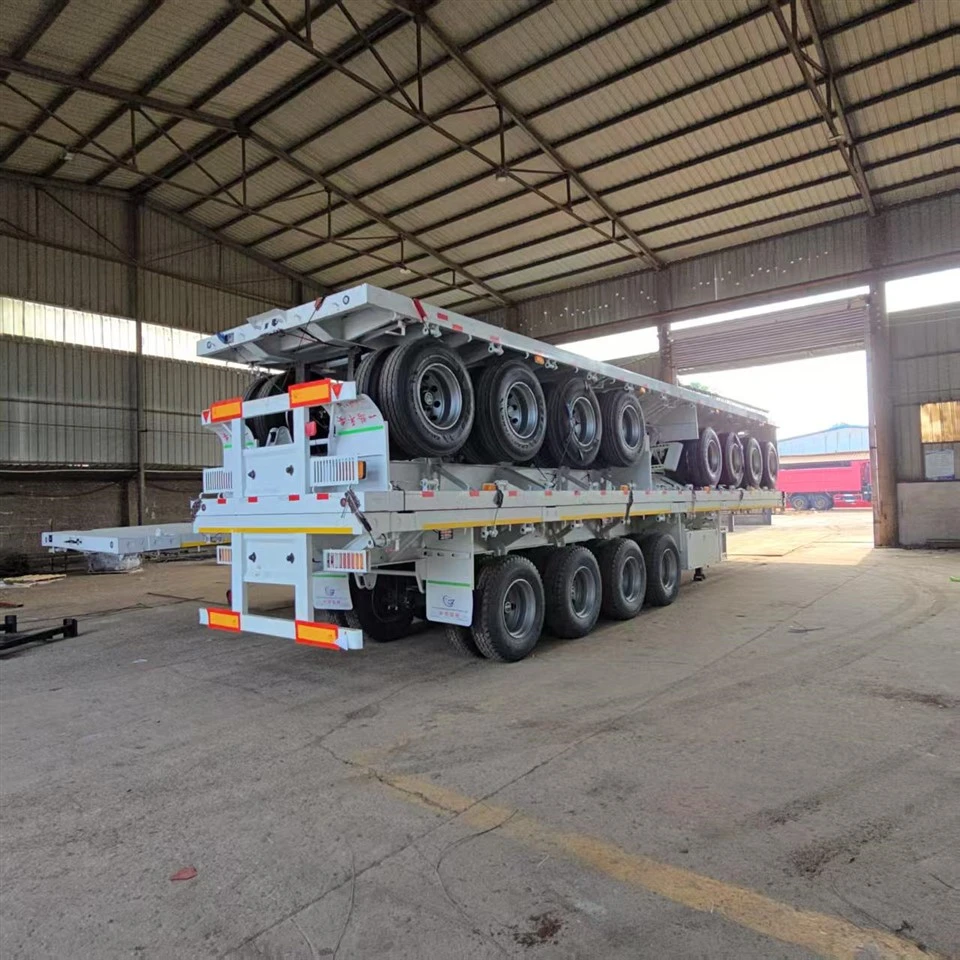 4 Axles 60 Ton Flatbed Semi Trailer